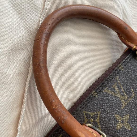 Authentic Vintage Louis Vuitton Alma Purse Brown Monogram Shoulder Bay Vintage - Picture 14 of 15